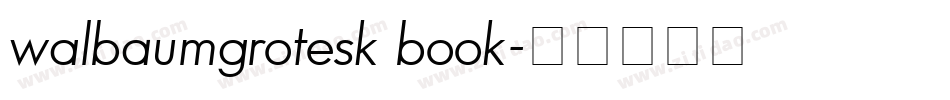 walbaumgrotesk book字体转换